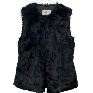 Terranova Outwear Faux Fur Vest Jacket Mob Wife size Medium